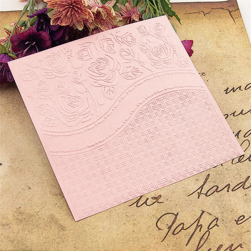 plastic flower cross stitch template craft card making paper card album wedding decoration Embossing folders