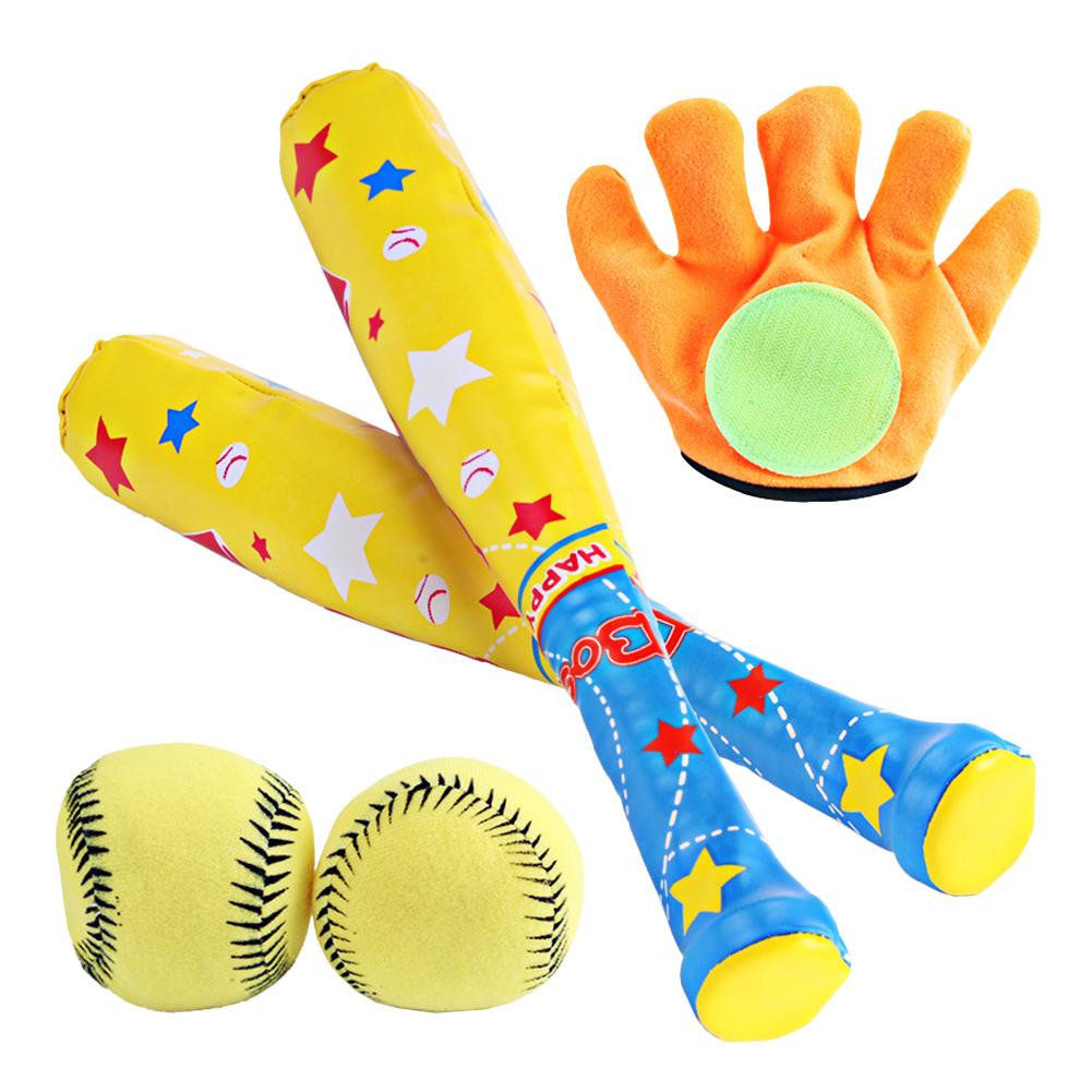 4PCS Children&#39;s Baseball Toy Set Light Weight Parent-Child Toy Set Outdoor Parent-child Toys Leisure Sports Toys