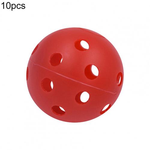 Accesorios de golf de 10 piezas y 72mm, práctica pelota de práctica de golf, estructura hueca, pelota de golf ligera de PE para entrenamiento en interiores y exteriores, 프: Rojo