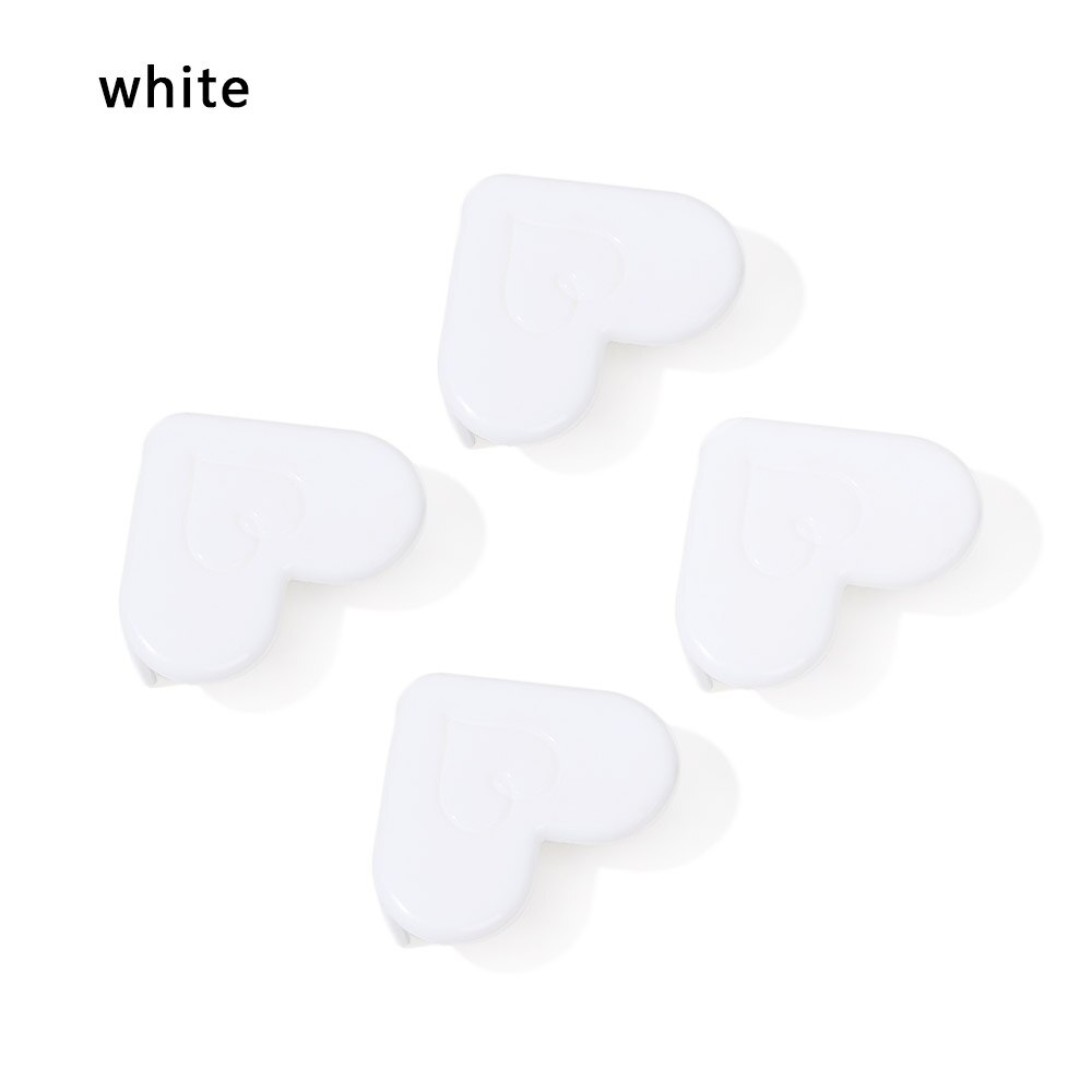 4 Stuks Baby Silicone Veiligheid Protector Tafel Hoek Bescherming Van Kinderen Anticollision Edge Hoeken Guards Cover Voor Kid: white