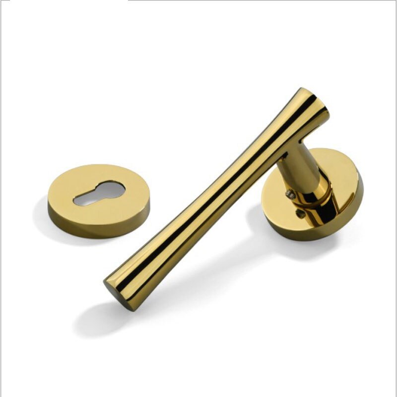 golden PVD cerradura silenciosa dividida dormitorio sólida aleación de zinc interior americano moderna cerradura silenciosa con 100% de latón