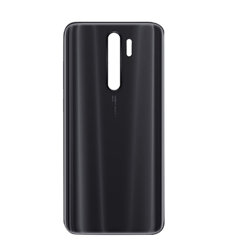 Copribatteria per Xiaomi Redmi Note 8 Pro pannello posteriore in vetro per alloggiamento dello sportello posteriore con adesivo adesivo per obiettivo della fotocamera: no lens gray