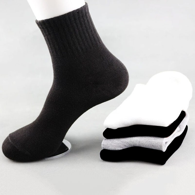 Chaussettes Décontractées pour Hommes, Classiques, d'Affaires, , Respirantes, en Coton, 5 paires = 10 Pièces: J