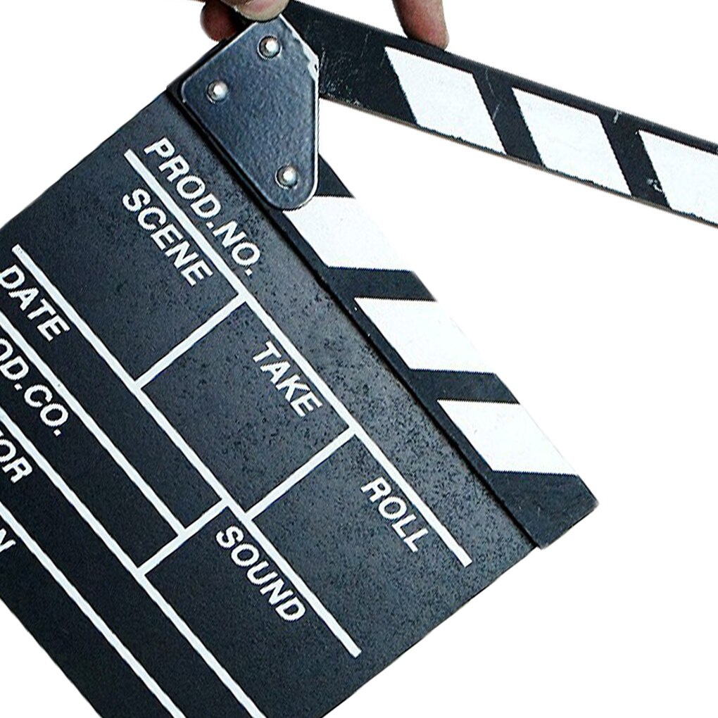 Director Video Scene Clapperboard TV Movie Clapper Board Film Slate Cut Prop Plank