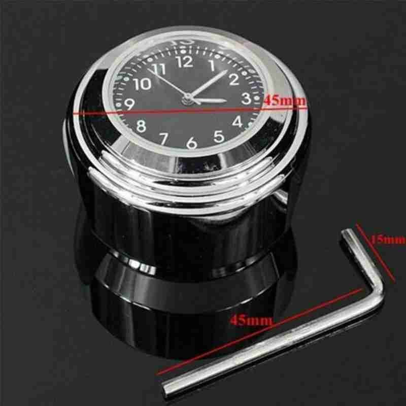 22-25MM Motorcycle Handlebar Clock Thermometer Moto Dial Accessories Mount Clock Handlebar Gauga Watch Thermometer Temp Mot