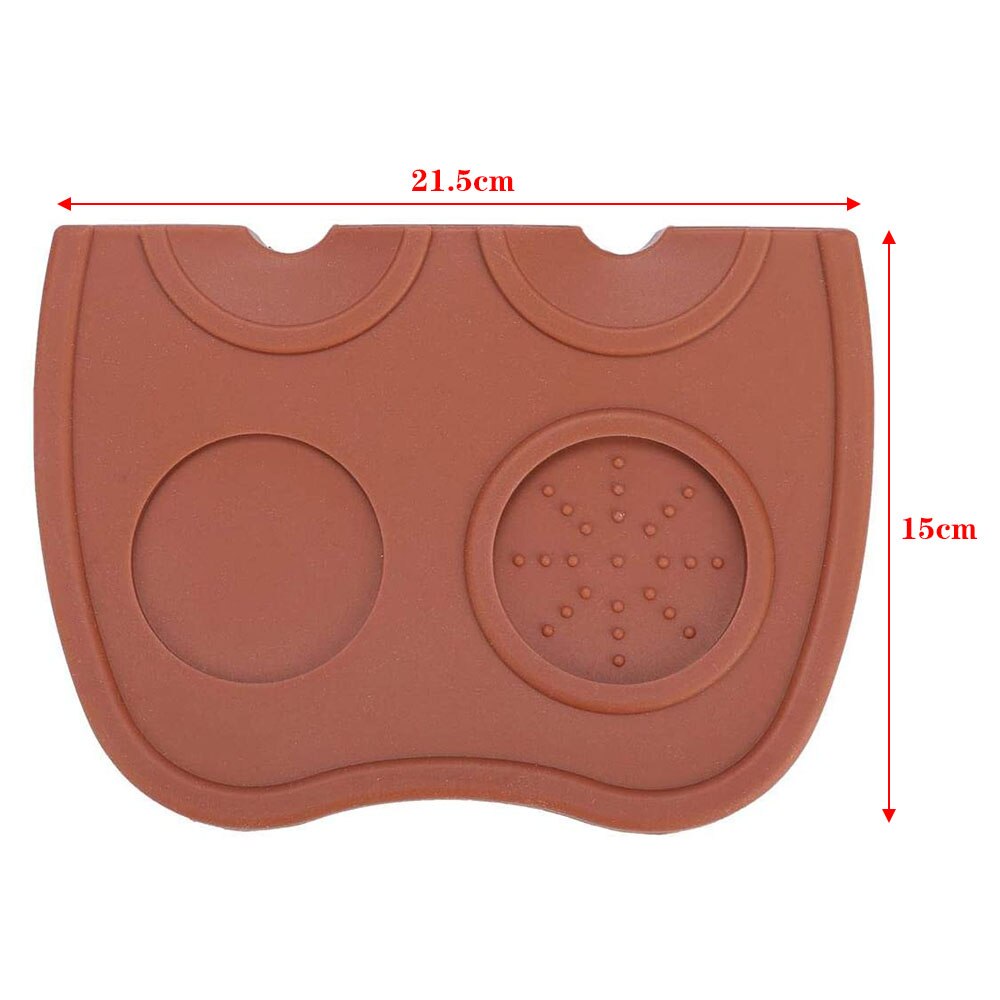 Coffee Tampers Mat Silicone Mat Slip Resistant Pad Coffee Machine Manual Handle Pad Kitchen Tool Home Espresso Accessories: L-Brown