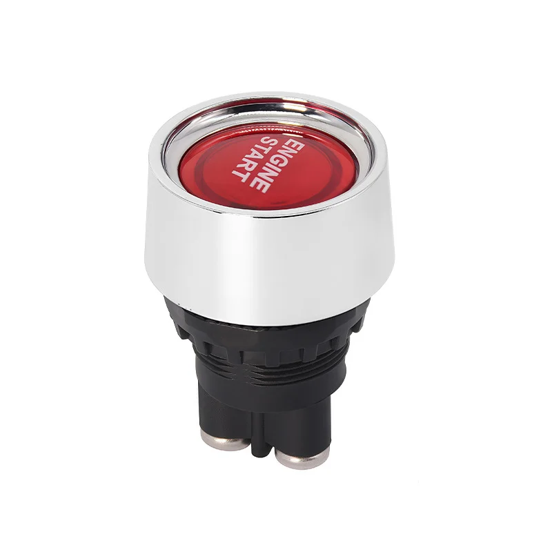 Interruptor de arranque de motor de coche, 12V, 50A, 3 pines, SPST, botón pulsador momentáneo sin llave, interruptores de arranque ON OFF para coches, RV marino, 1 ud.