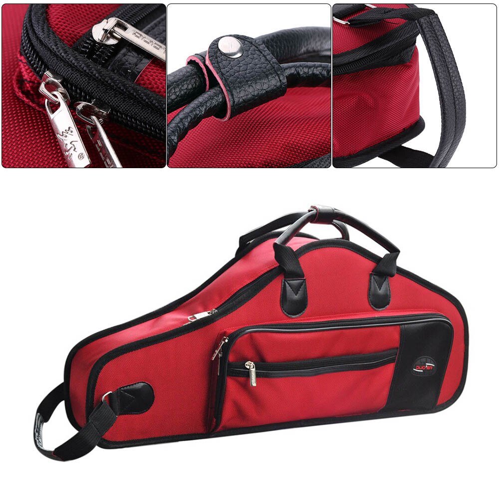 1680D Water-resistant Oxford Cloth Bag Cotton Padded Advanced Fabrics Sax Soft Case Adjustable Shoulder for Alto Saxophone
