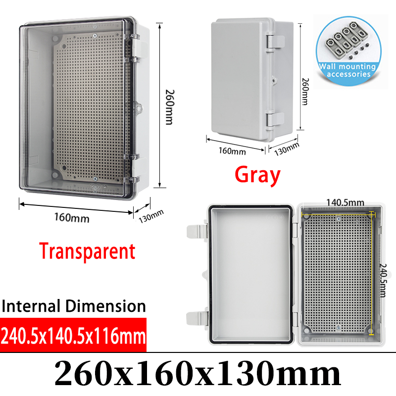 Boîtier électrique en plastique IP66, boîte de jonction de puissance ABS, boîte de Distribution étanche extérieure pour projet d'instruments électriques