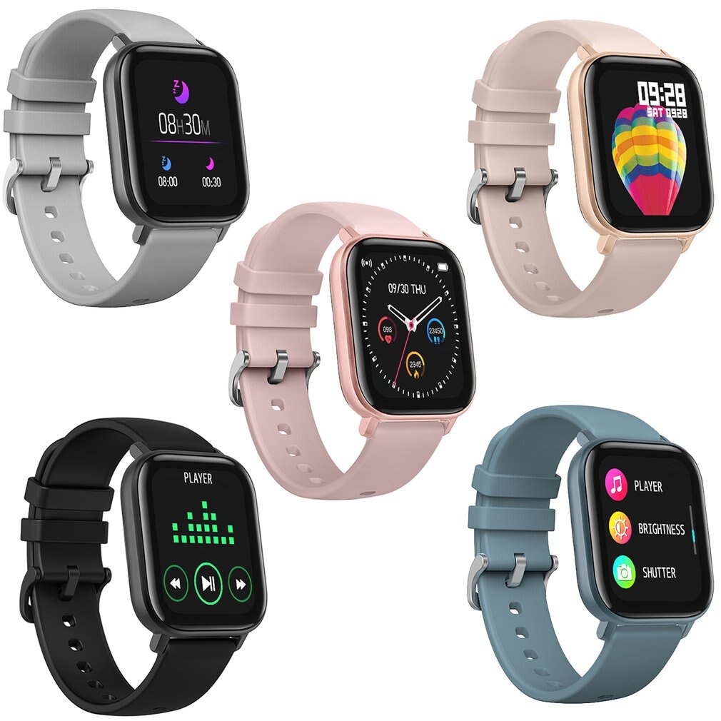 P8 IP67 Waterdicht 1.4 Inch Full Touch Screen Hartslag Bloed Smart Sport Horloge