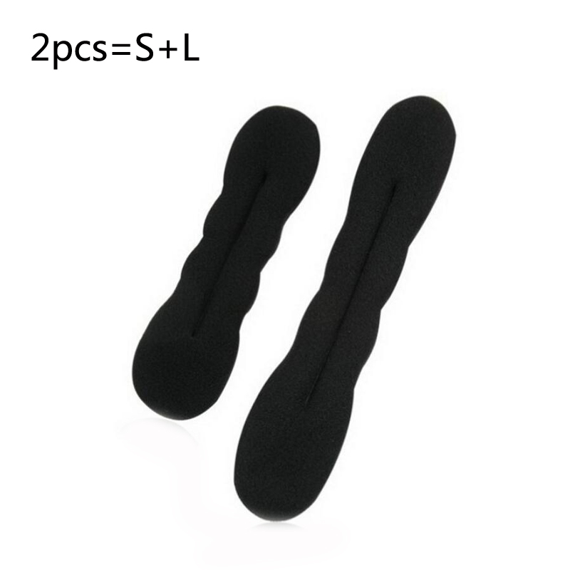 Hair salon Magic Sponge hair twister Braiding styling tools hair bun maker braid accessories Wig Hair Donut DIY Girls Women: S and L