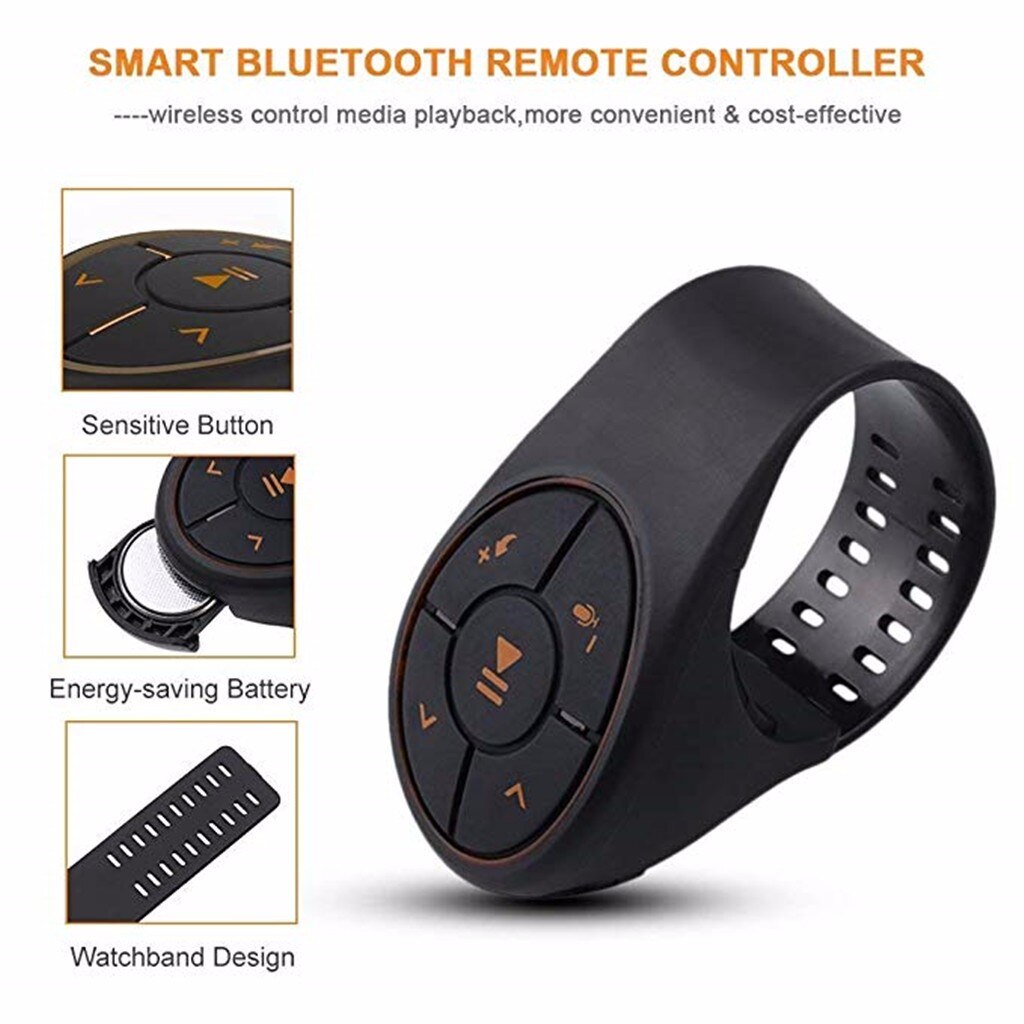 Wireless Car Steering Wheel Handsfree Bluetooth Remote Control Multimedia Player Repeater Dongles