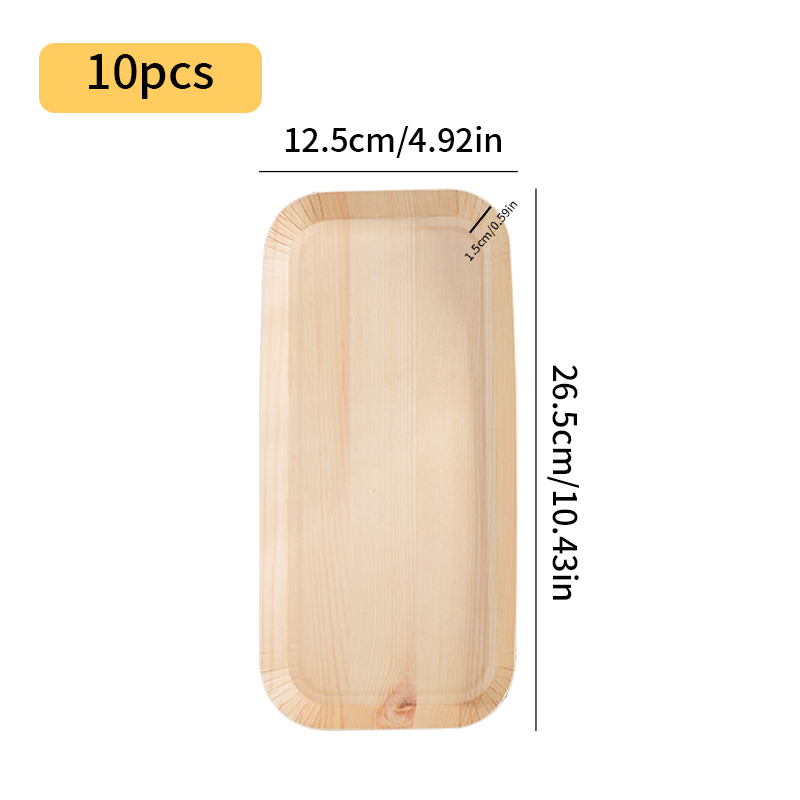 Platos desechables para postres, platos para verduras, papel de grano de madera, plato para pastel, platos desechables, bandeja de papel para , vajilla: Plata