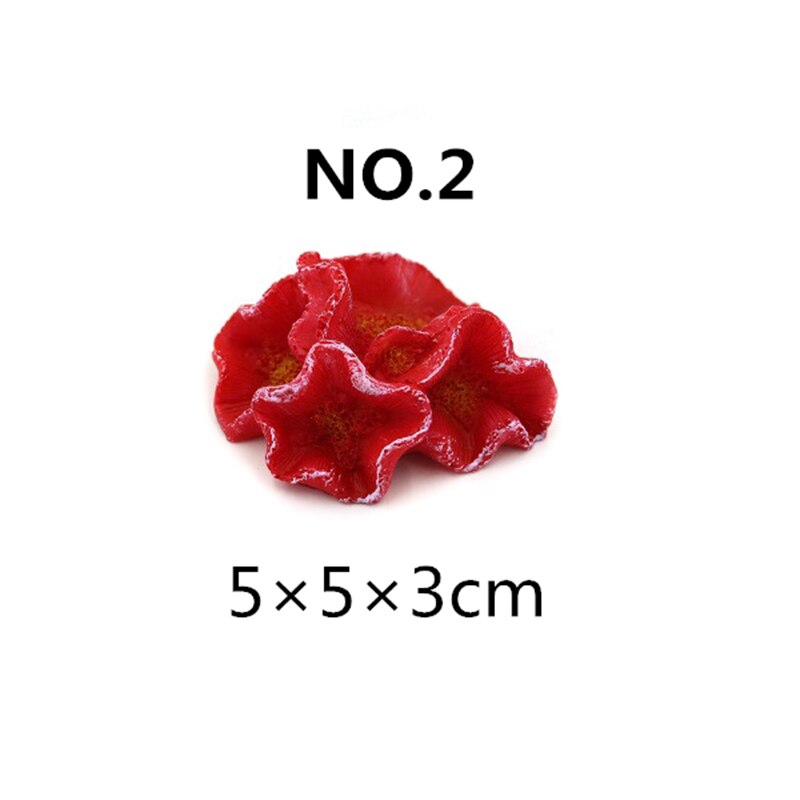 Resin Coral Decoration Colorful Fish Aquarium Decoration Artificial Coral For Fish Tank Resin Reef Rock Lanscaping Ornaments: 02