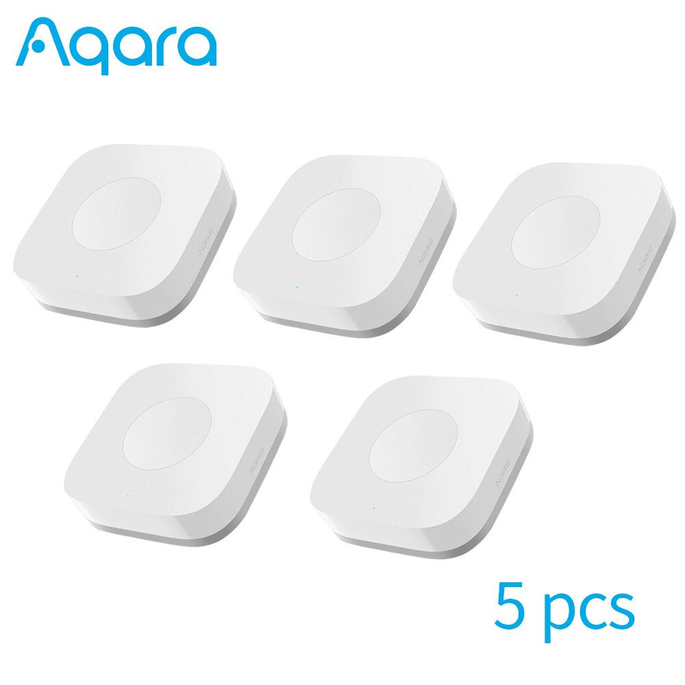 Aqara Wireless Smart Switch Remote Control ZigBee Intelligent Application One Key Control for Xiaomi home mijia App: No Gyro 5Pcs