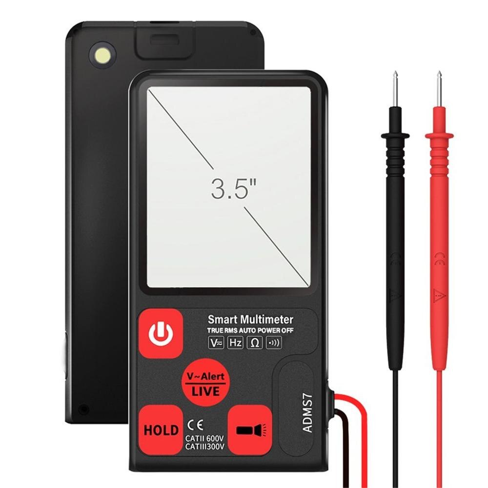 ADMS7 ADMS9 Digital Multimeter 3.5'' Large LCD Digital Smart Voltmeter 3-Line Display TRMS 6000 Counts DMM with Analog Bargraph