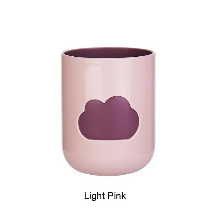 Copo de lavagem bucal criativo em duas cores, copo fosco com estampa de nuvem para casa, presente de casal, porta escovas de dentes, caneca de casa banheiro: Light Pink