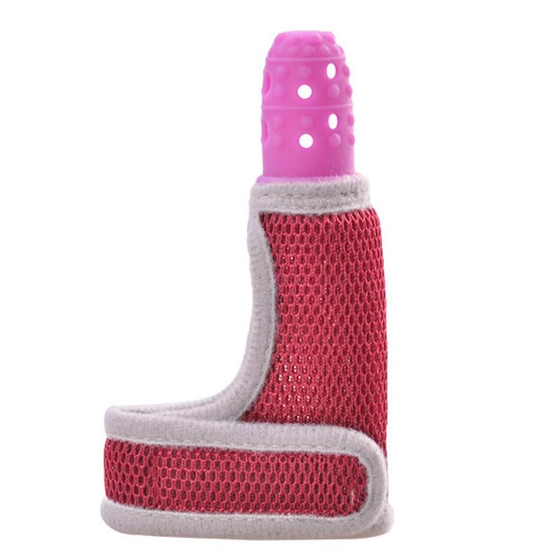Bébé Silicone molaire doigt manchon bébé respirant pouce manchon maternité enfant main Anti-morsure dents colle K8E7: A