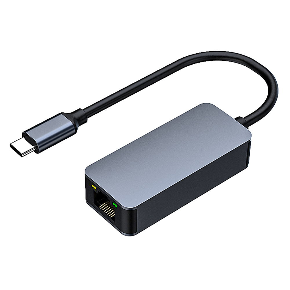 2500 MBit/s USB C Typ C Ethernet zu RJ45 2,5G USB 3,0 Kabel adapter Konverter LAN Netzwerk Hub für Windows 7/Mac für PC Laptop: Grau