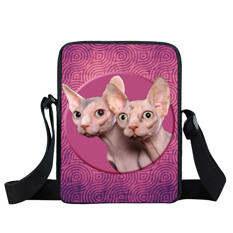 Cute Sphynx Cat Small Shoulder Bag Women Handbag Ladies Tote Leisure Crossbody Bags Girls Messenger Flap Bag Bookbag: xkbsphynx07