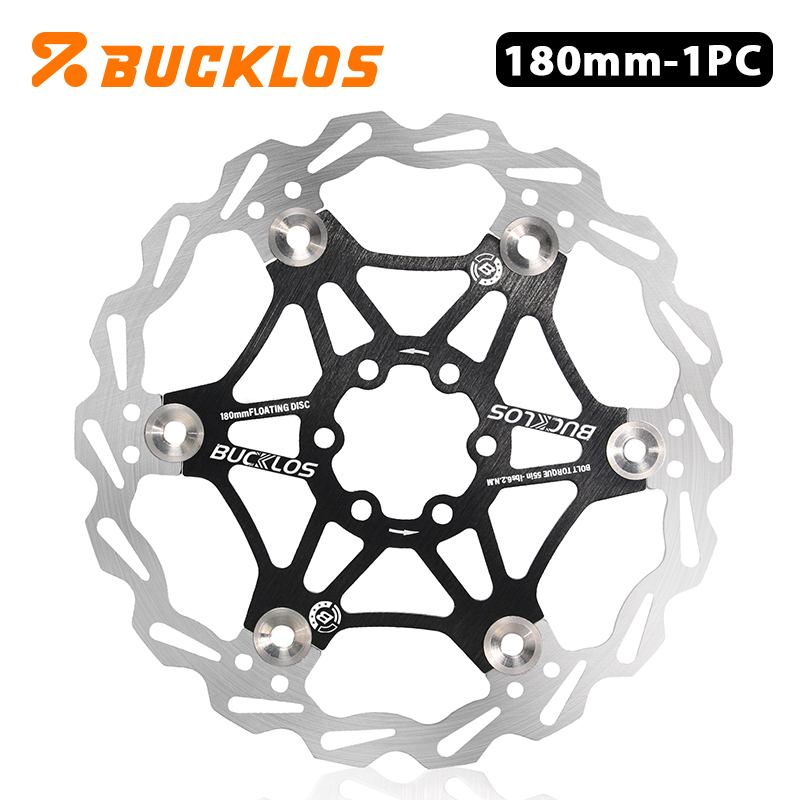 BUCKLOS Bike Floating Rotors 160mm 180mm 203mm Bicycle Hydraulic Disc Brake Rotor Road Mountain Bike Brake Disc Bicycle Brake: Yellow