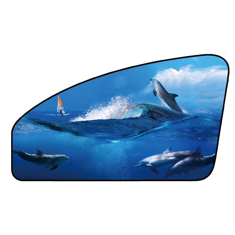 1PCS Car Magnetic Sunshade Curtain Cartoon Sunscreen Heat Insulation Sunshade Side Window Shading Car Window Insulation Curtain: Co-pilot 03