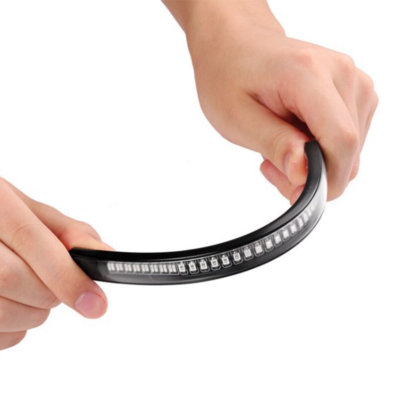 8 " motorcykel led baglygtestriber 48 led rød bremsebaglygte stop baglygte rav blinklys multifunktion vandtæt