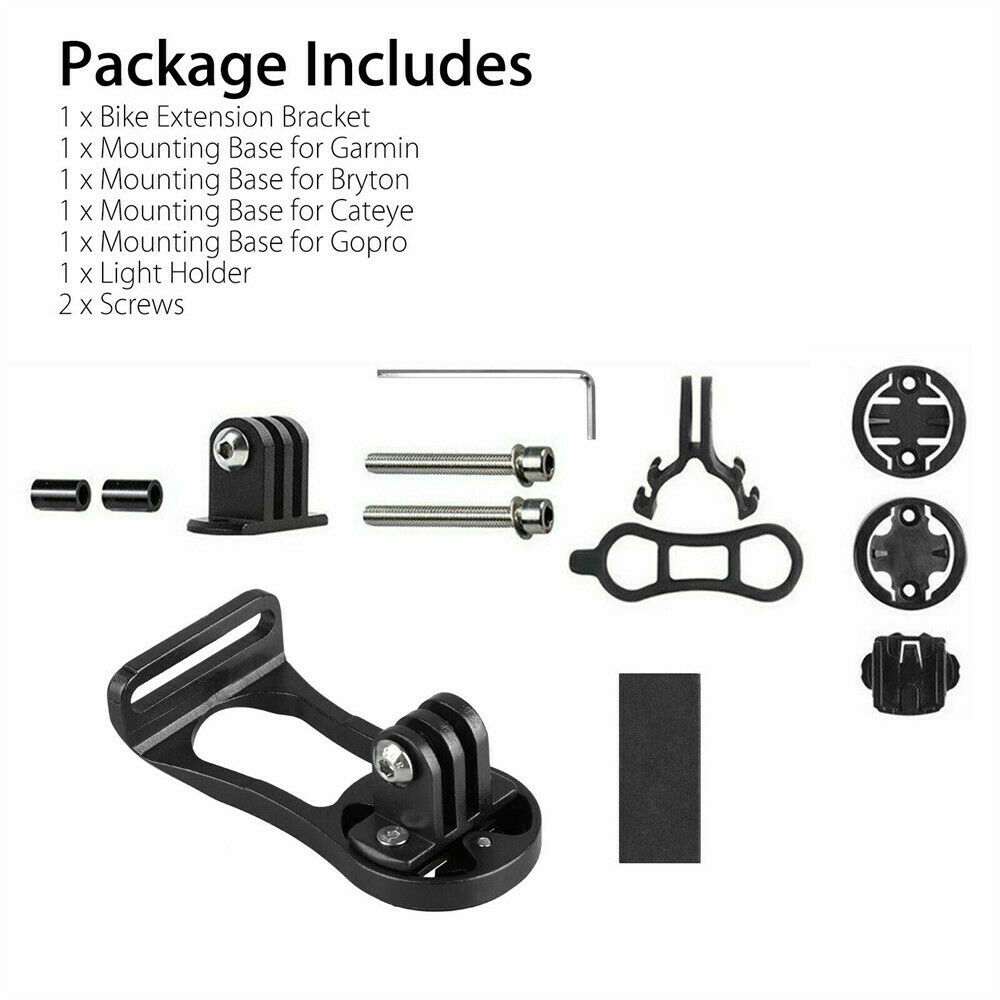 Soporte de extensión para cámara de ordenador de bicicleta de montaña, soporte de extensión para Garmin Bryton Cateye Light