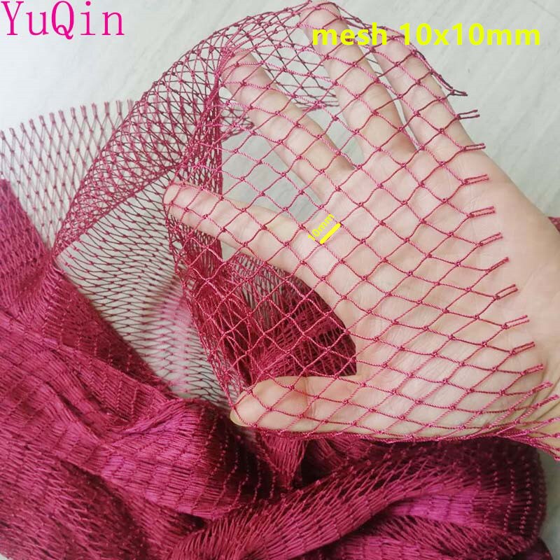 Red Semi-finished fish net trawl net Accessories Barrage net tool Breeding network Home and icrop solation network fishing gear: 1x5m / grid 10x10mm