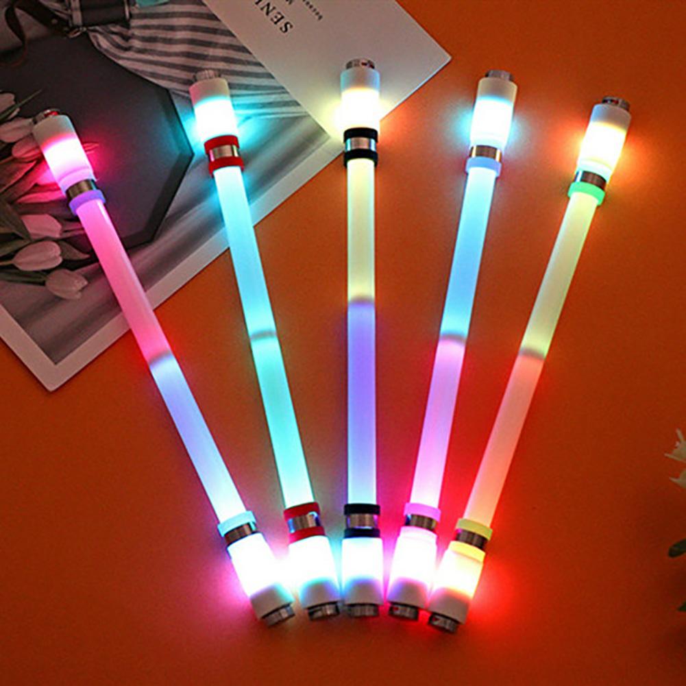 5pcs Luminous Pen-turning For Beginner Competition Pen Without Refill And Non-writable Luminous Pen-turning black, blue, green,