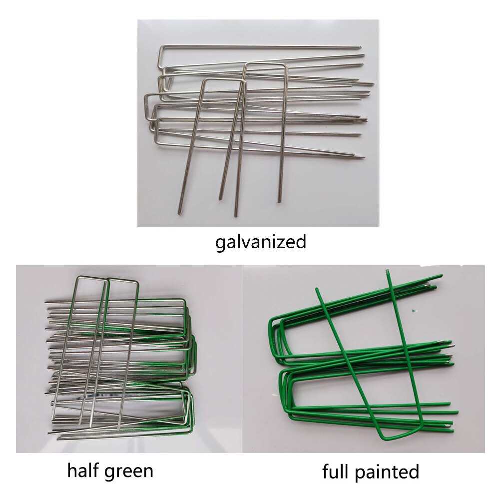 Ground Stake Galvanized Steel Pin Anchoring For Netting Home Garden Peg Reusable U Shaped Landscaping Rust Resistant Lawn Fixing