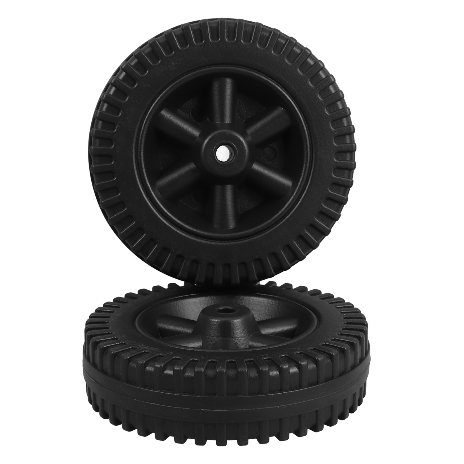 Ruedas para parrilla de barbacoa de alta resistencia, piezas de repuesto de 6 pulgadas para parrillas, refrigeradores y carritos de utilidad, color negro, 2 uds.