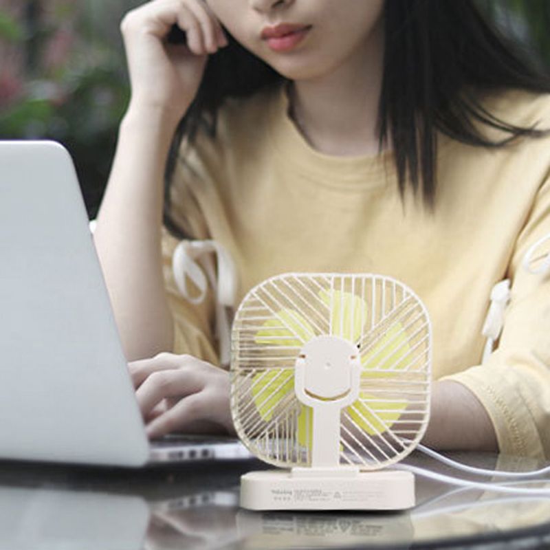 Universal Magnetic Mini Fan USB or 4x AA Battery Powered Desk Fan with 3 Speed Timing Function Personal Fans for Camping Office