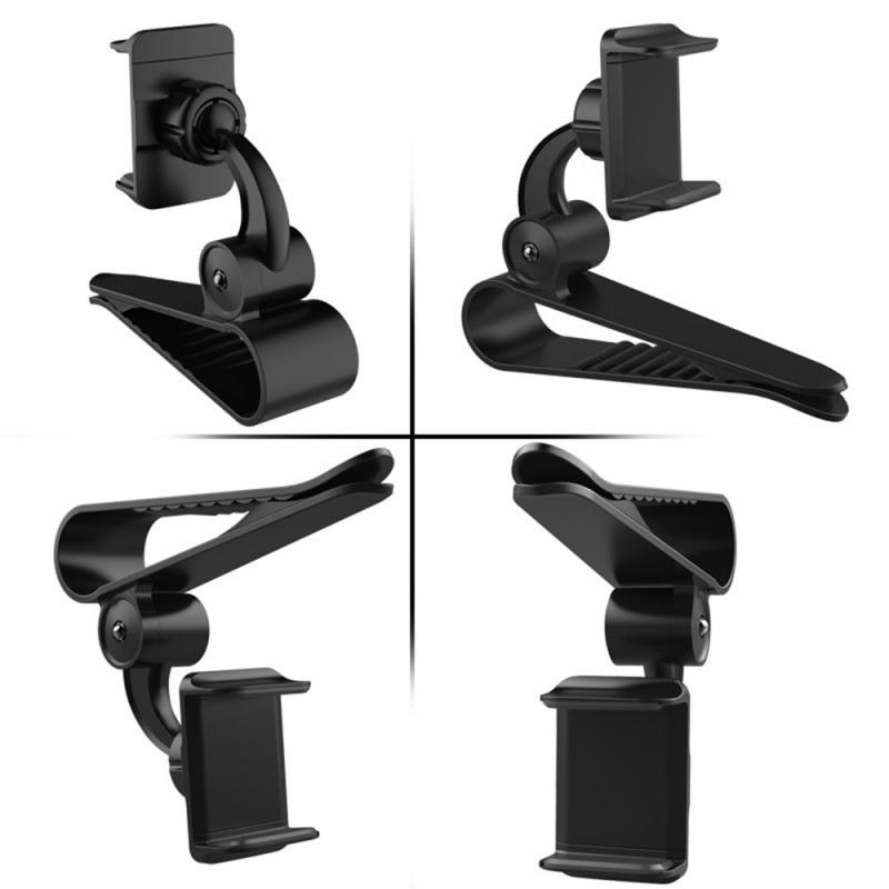 US Car Sun Visor Clip Mount GPS Mobile Phone Holder Stand Bracket 360° Rotatable