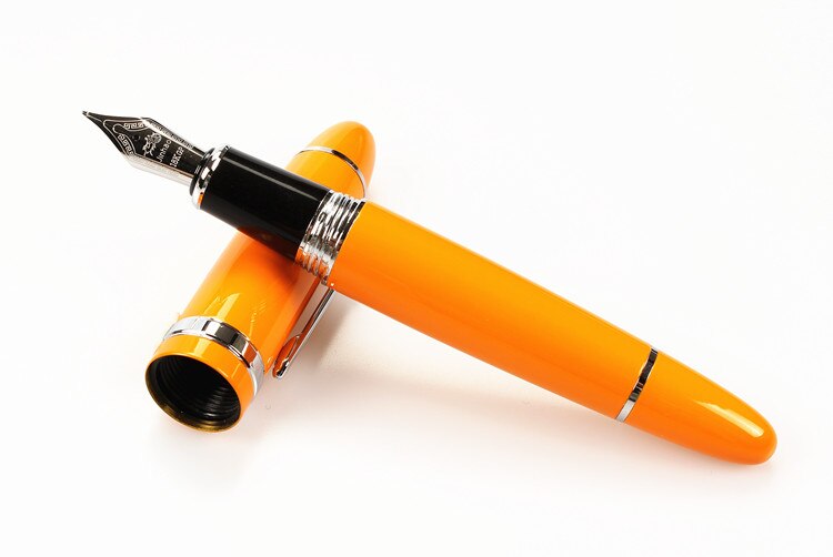 JINHAO 159 18KGP 0.7mm MEDIUM BROAD NIB FOUNTAIN PEN free with a black pen pouch 8 COLORS FOR CHOOSE metal ink pen: Y