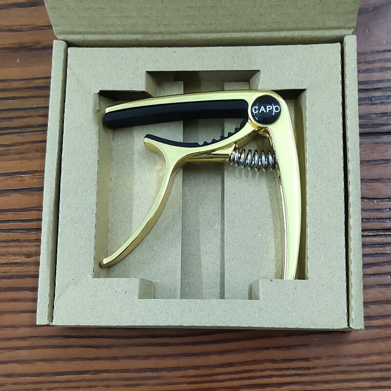 Metallic Capador Voor Gitaar Elektrische Guitarra Tuning Klem Gitaar Capo Voor 6 Snarige Akoestische Muziekinstrument Accessoires: gold