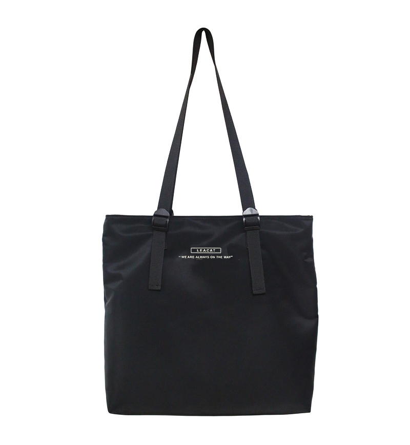 Leacat Tote Bag Nylon Waterproof Korean Hip hop street bag Shoulder Bag Large Capacity Sling Bag Crossbody Bag for women: black