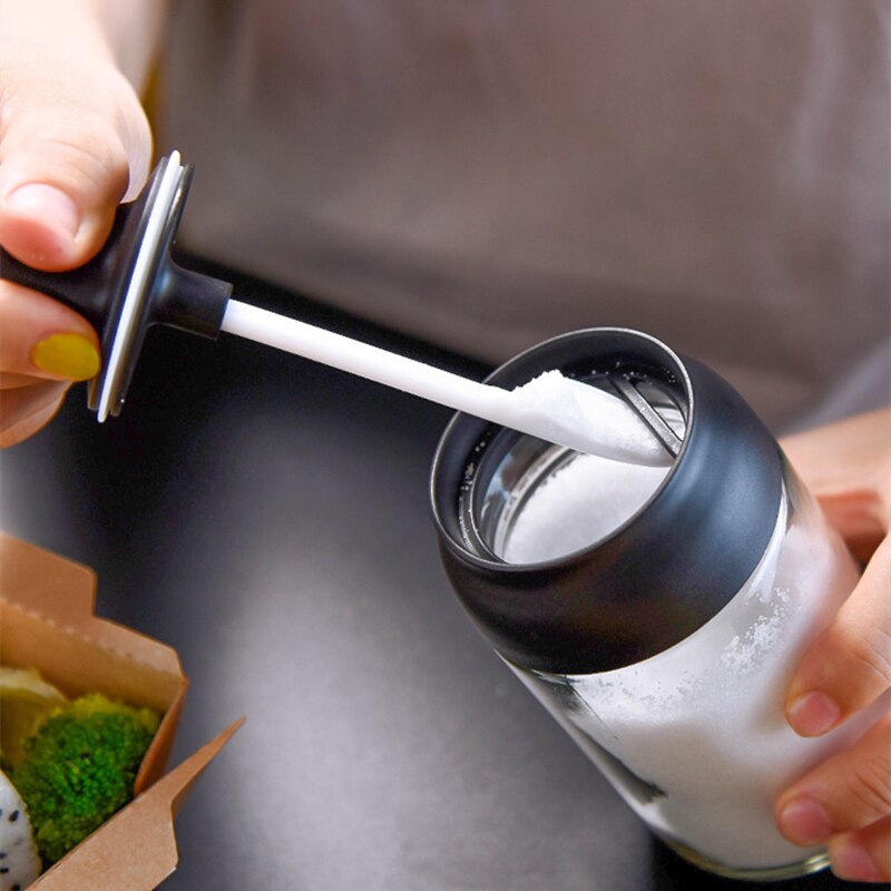 Kitchen Glass Spice Jars With Lid Herbs Soy Sauce Oil Bottle With Label Paper Salt And Pepper Shakers Set Seasoning Organizer
