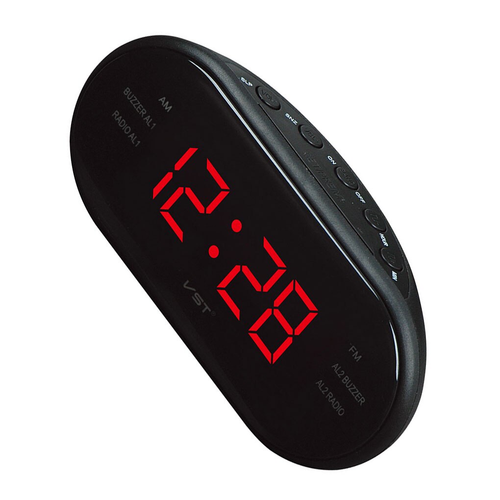 AM/FM LED Clock Electronic Desktop Alarm Clock Digital Table Radio Home Office Supplies US Plug: NO.1