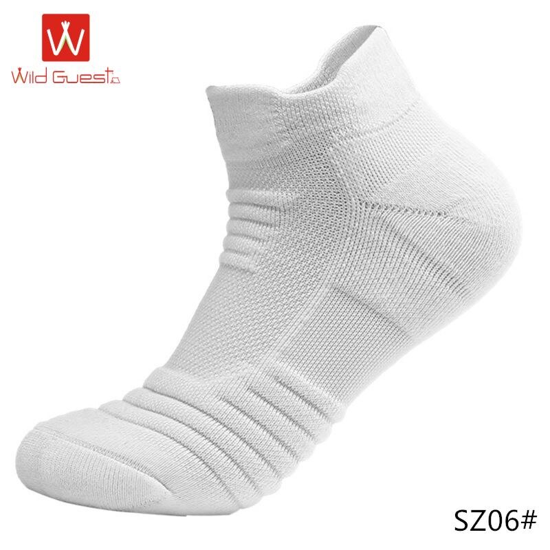Sports mænds cykelsokker basketball sokker håndklæde bund sportsbådsokker udendørs sports bomuldssokker: Sz06 / L