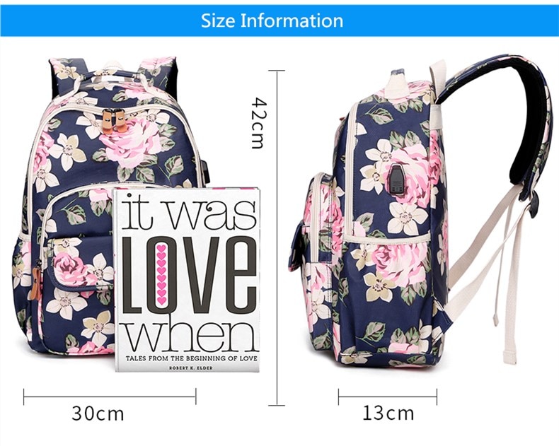 Fengdong Koreaanse Stijl Vrouwen Bloemen Rugzak Bloemen Schooltassen Voor Meisjes Kinderen Vintage Afdrukken School Rugzak Kinderen Boekentas