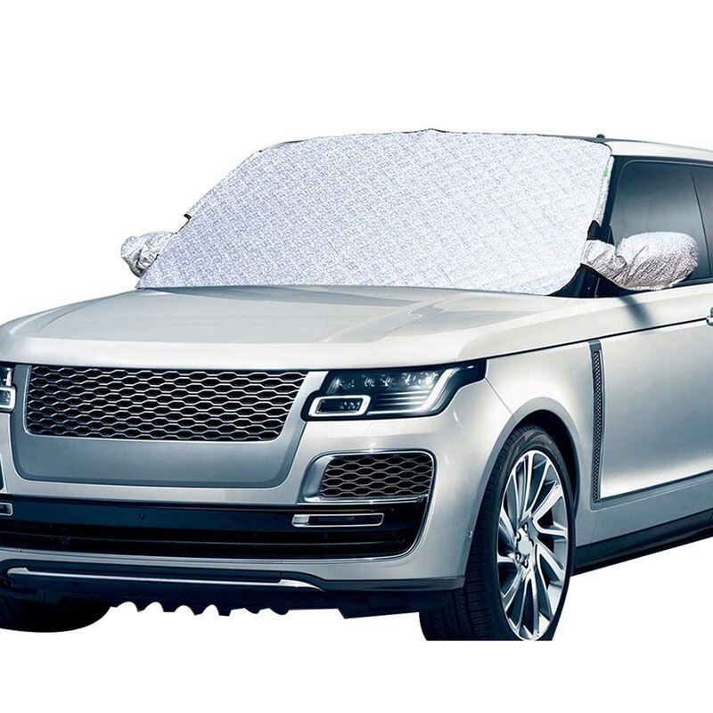 63 tommer  x 47 tommer bilrude snedække med spejl snedæksler for at beskytte forruden og spejlet mod sne, is og frost f