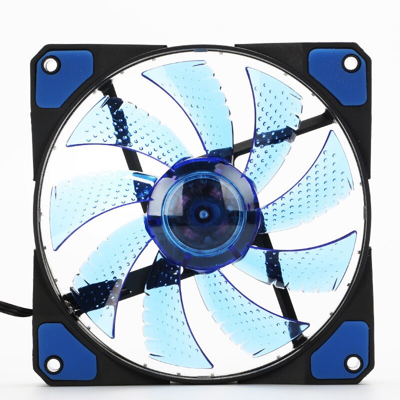 Fläkt kylfläns kylare 120mm st dator 16db ultra tyst 33 lysdioder fodral kylning anti-vibration gummi 12cm fläkt laptop tillbehör