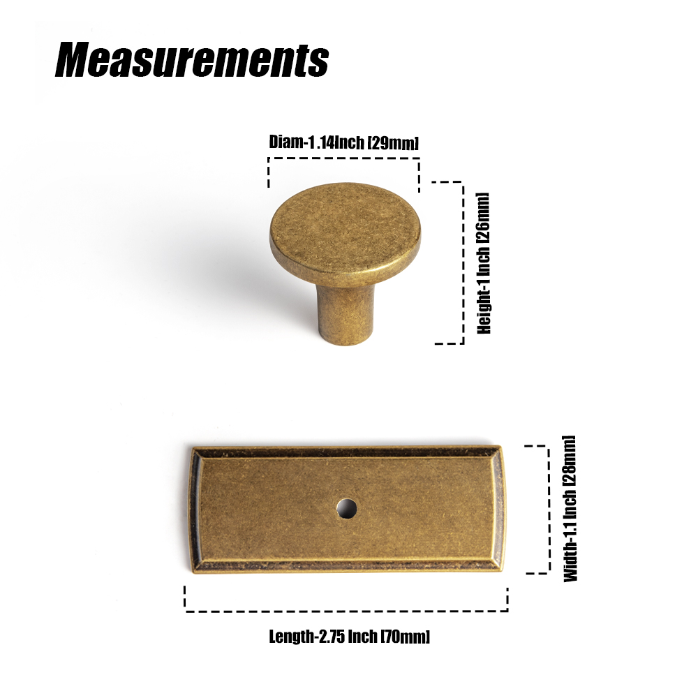 Antikk messinghåndtak med bakplate vintage deksel til møbelhåndtak skuff skap bar trekkhåndtak til hjemmet: 5xl / Lysegrå