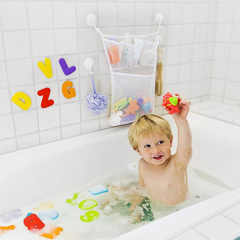 2 Sets Van Bad Speelgoed Opbergtas Rooster Opknoping Tas Met 4 Haken Baby Bad Speelgoed Opslag Netje