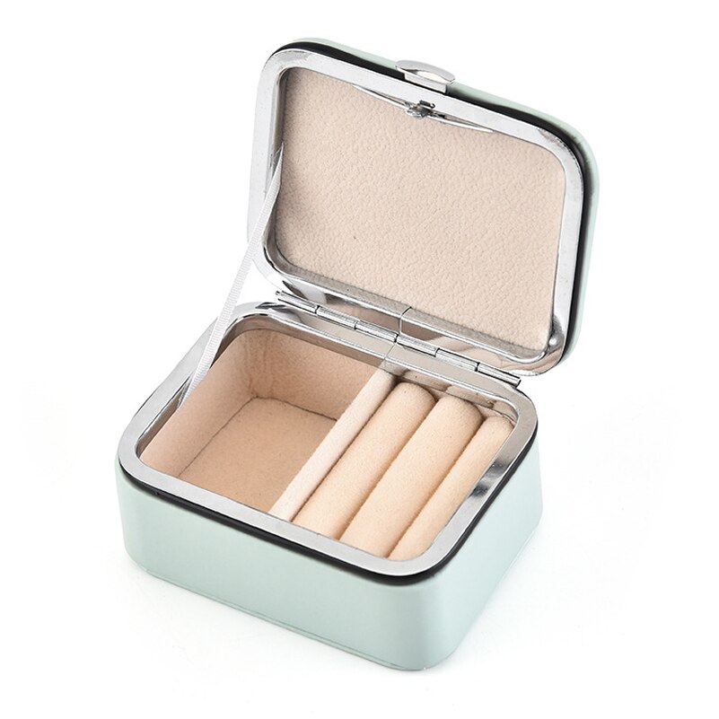 CTHome Mini Portable Jewelry Box Stud Earrings Jewellery Storage Organizer Women Leather Display Travel Case