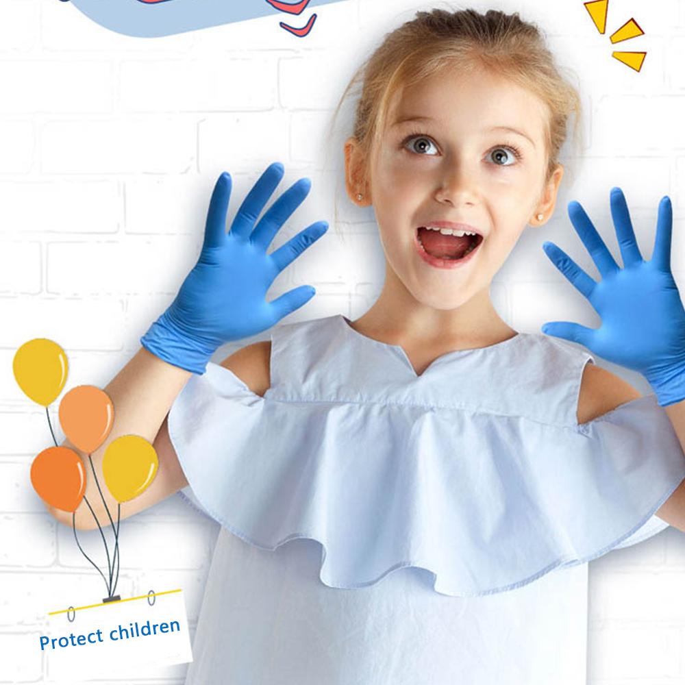 Guantes de goma de látex desechables para niños, protectores de manos universales para limpieza del hogar, experimentos, Catering, mano izquierda y derecha, 20 Uds.