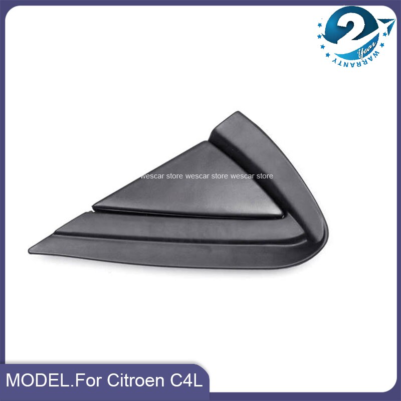 Front Left &amp; Right Window Triangle Plate Side Mirror Corner Triangl Garnish Cover Panel For Citroen C4 C4L