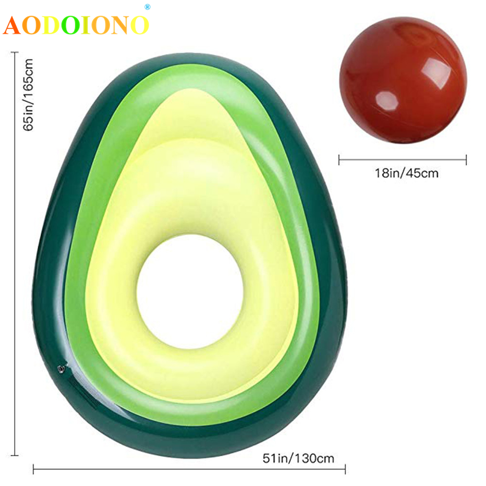Aufblasbare Jumbo Avocado Lounge Pool Float Wasser Floß mit Ball Pit Sport Spielzeug Im Freien Schwimmen Pool Spielen Erwachsene Kinder Spielzeug
