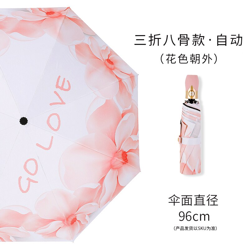 Cute Small Umbrella Rain Women Cute Windproof Folding Men Umbrella Uv Protection Paraguas Plegable Kids Umbrellas Sakura EA60YS: Style 3
